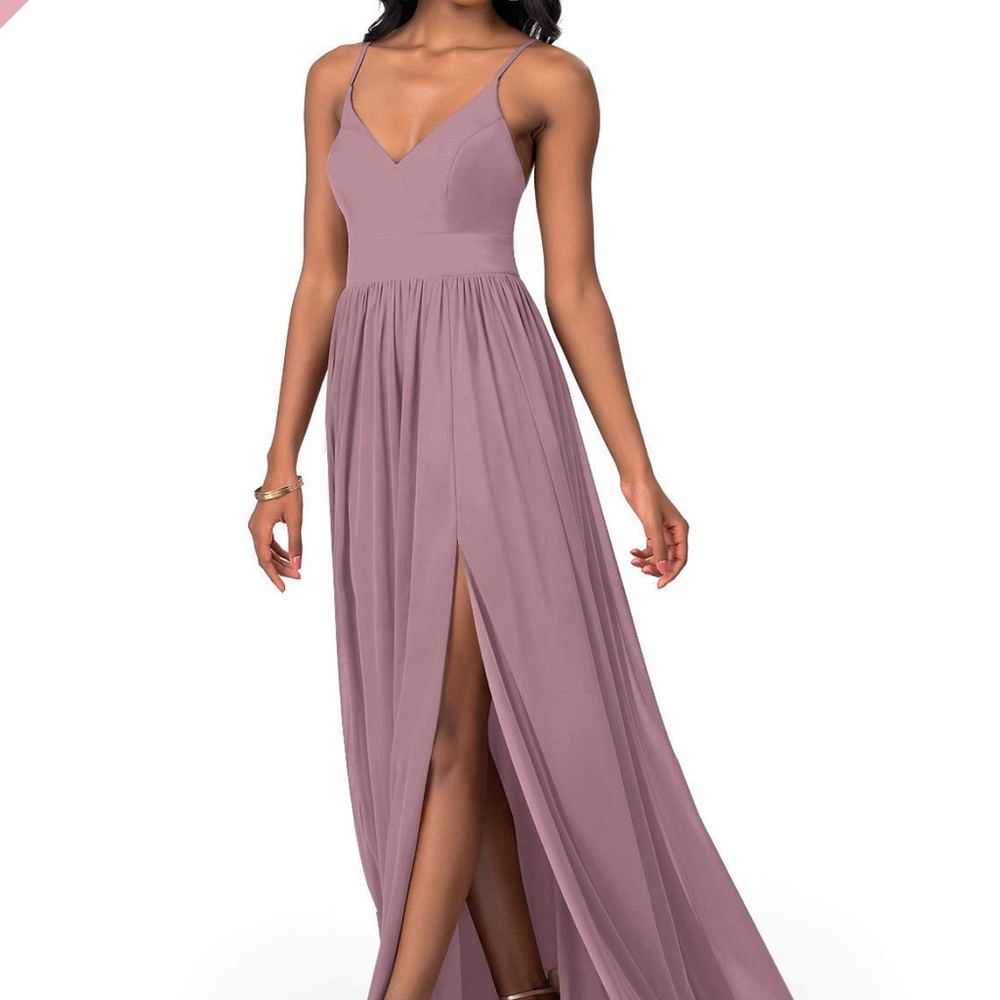 Azazie Kiri, color dusty rose, size 14 stretch material
